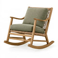 Fauteuil à bascule 72 x 95 x 98 cm en bois et corde vert style naturel