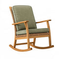 Fauteuil à bascule 70 x 95 x 100 cm en bois et fibres tressées vert style naturel