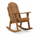 Chaise à bascule 98 x 78 x 100 cm en bois brun style Adirondack pour extérieur